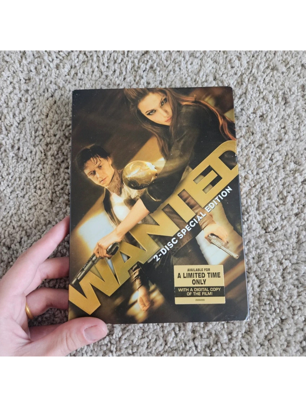 Wanted 2-Disc Special Edition DVD 2008 Angelina Jolie James McAvoy w/ Slipcover